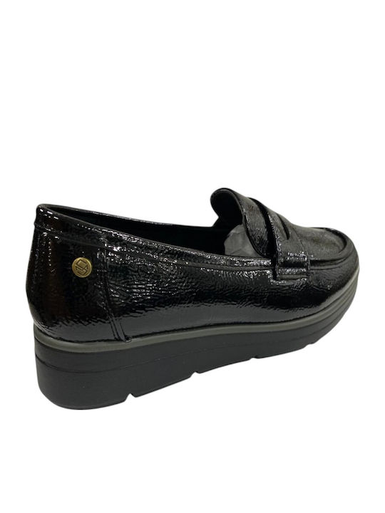 Λουστρίνι Γυναικεία Loafers σε Μαύρο Χρώμα