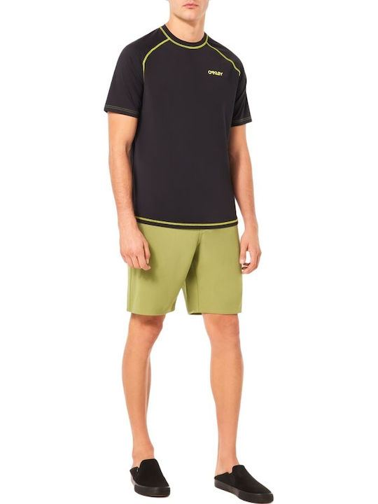 Oakley Tricou cu protecție solară pentru bărbați, cu mâneci scurte, UPF 50+, negru Oakley Tricou cu protecție solară pentru bărbați, cu mâneci scurte, UPF 50+, negru