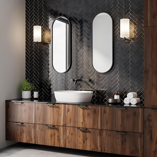 3D Wall Panels Plastic Self-Adhesive Black 30.5x25cm