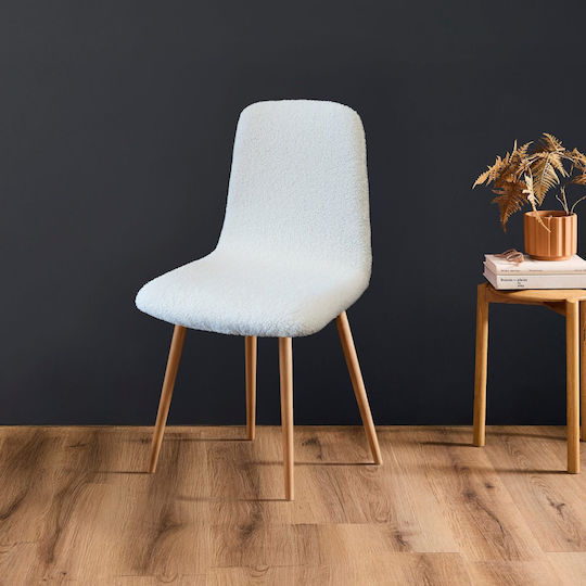 Laina Naturel Elastic Chair Cover Naturel 50x45cm