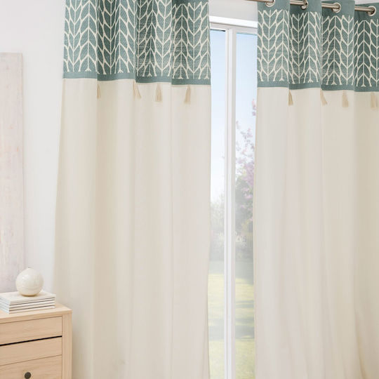 Perdea Titika cu Capse Verde 140x240 cm