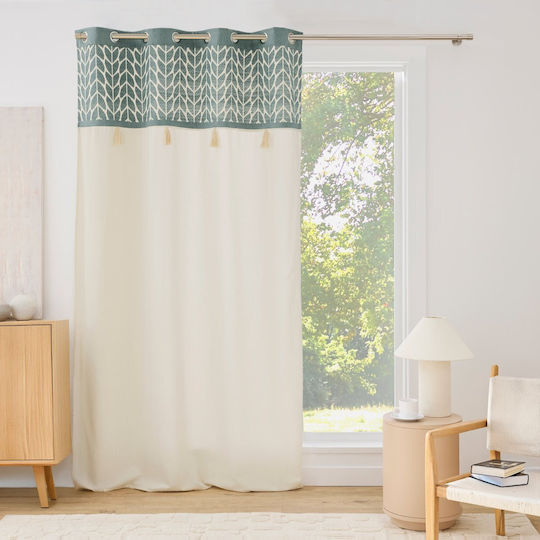 Κουρτίνα με Τρουκς L-c Titika Green 140x240εκ.
