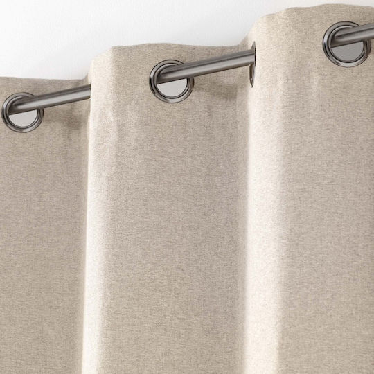 Window Curtain with Grommets L-c Chinea Beige 135x180cm