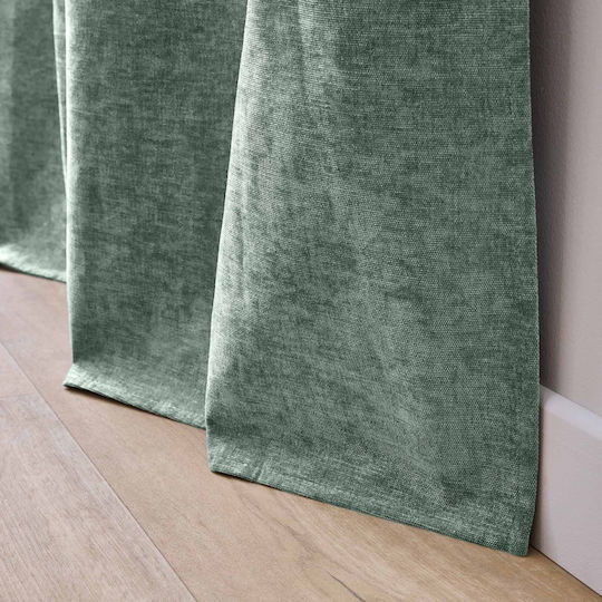 Grommet Curtain L-c Velouris Cedar 135x260cm