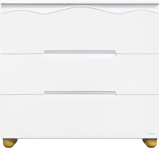 Capi Baby Dresser With 3 Drawers White 94x50x92cm