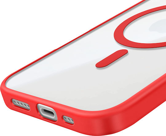 Zanaé Калъф за iPhone 17 с MagSafe, гъвкав Bumper, повдигната камера, червен