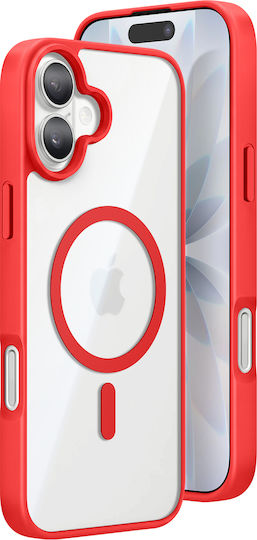 Zanaé Калъф за iPhone 17 с MagSafe, гъвкав Bumper, повдигната камера, червен