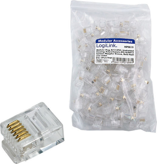 LogiLink Съединител RJ12 6P6C 100бр MP0019