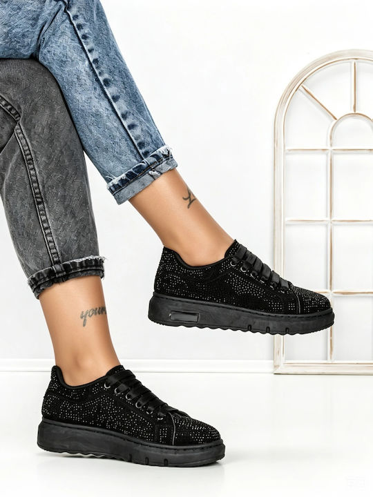 Γυναικεία Flatforms Sneakers Μαύρα