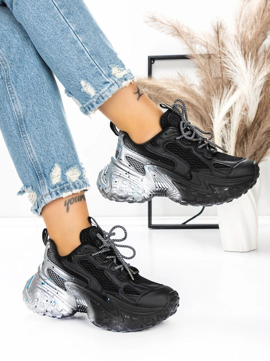 Γυναικεία Flatforms Sneakers Μαύρα