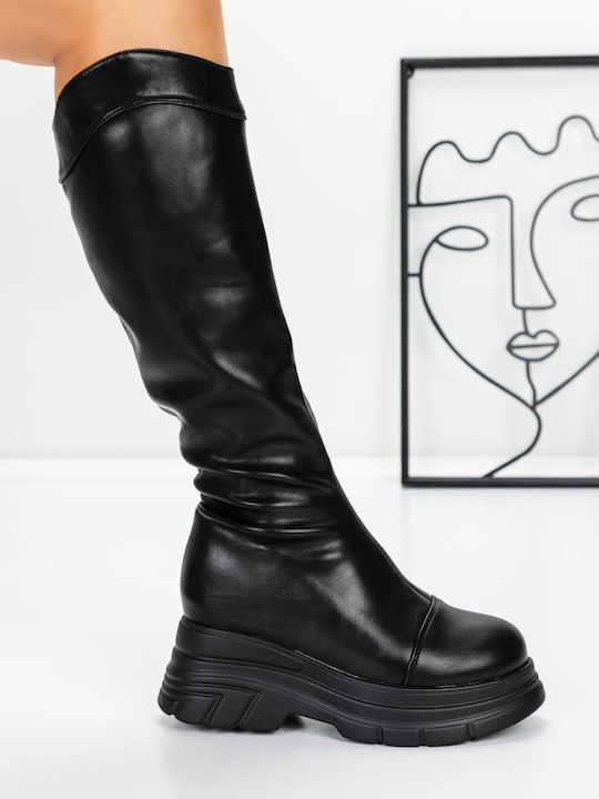 Damenstiefel mit Hohem Absatz Schwarz