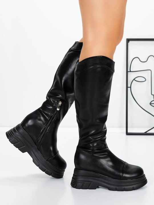 Damenstiefel mit Hohem Absatz Schwarz