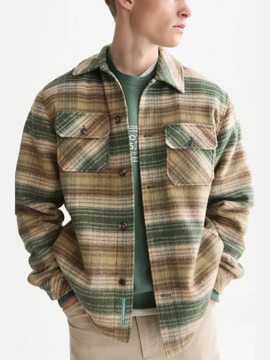 Scotch & Soda Long Sleeve Checked Overshirt Dark Forest Check