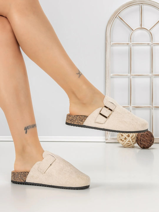 Beige Women's Winter Slippers