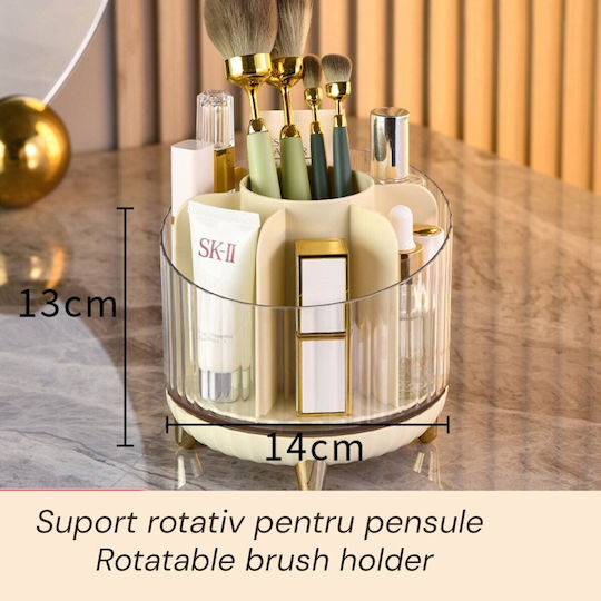 Organizator Rotativ Pentru Accesorii Cosmetice Cu 7 Compartimente 13 X 14 Cm Culoare Șampanie Organizator Rotativ Pentru Accesorii Cosmetice Cu 7 Compartimente 13 X 14 Cm Culoare Șampanie