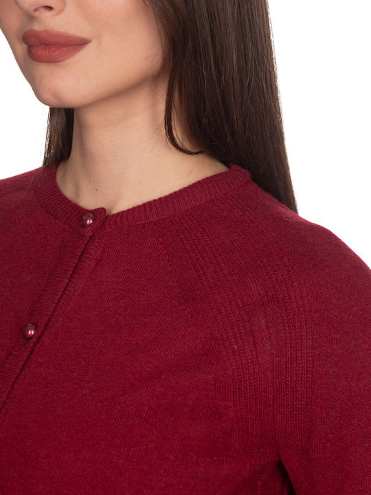 Women's Burgundy Cardigan
