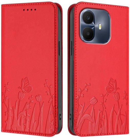 Tulips Калъф Книга Червен Tcl K70 4G K70 Power 4G
