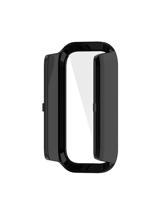 Hartschale mit integriertem gehärtetem Glas für Xiaomi Smart Band 9 Active Redmi Band 3 Watch Schwarz