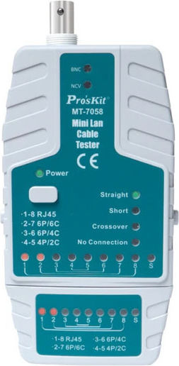 Proskit MT-7058 Network Cable Tester RJ45 / RJ11 / BNC