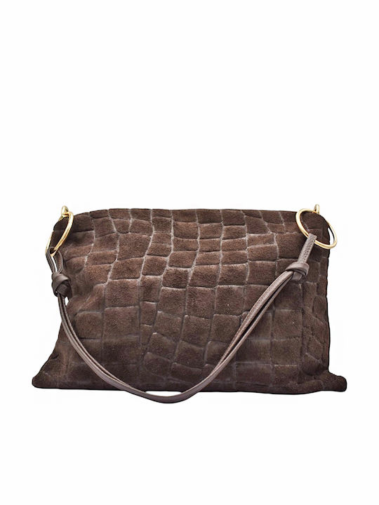 Leather Women's Hobo Bag Suede Brown