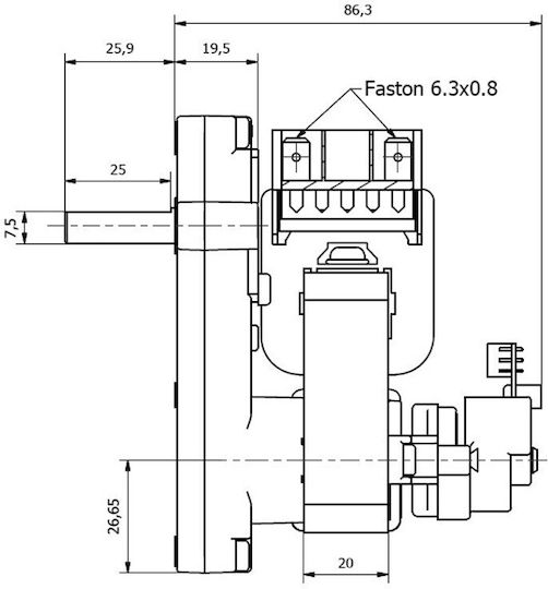 Getriebemotor für Pelletofen Kenta K9113092 2 U/min Jolly Mec Andere