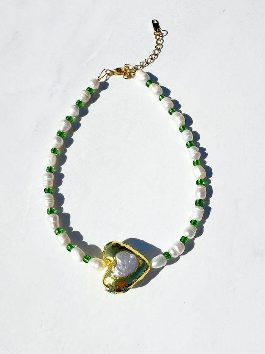 Kaleido Gold-Plated Necklace with Heart Design