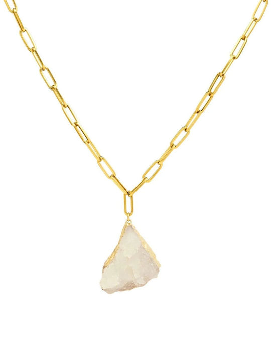 Kaleido Resin Necklace Gold Plated