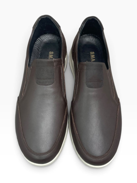 Brown Leather Men's Casual Shoes