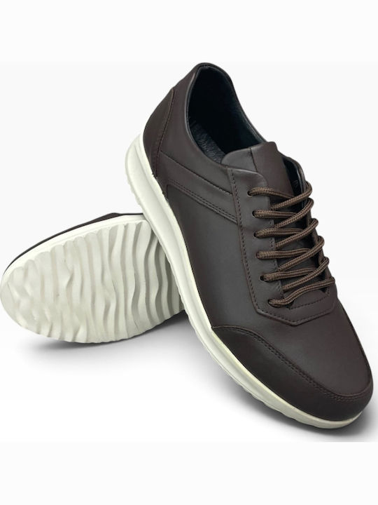 Anatomische Braune Herren-Freizeitschuhe aus Leder