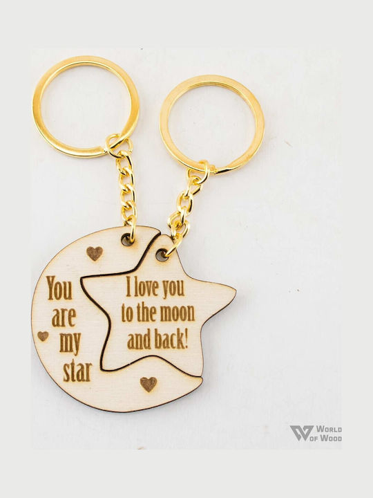 Ключодържател You Are My Star Кафяв