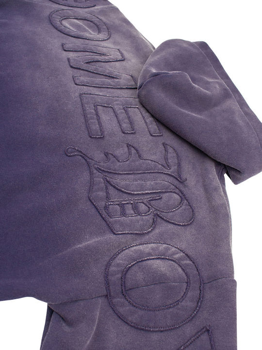 Gothic Kapuzen-Sweatshirt Lilac Washed