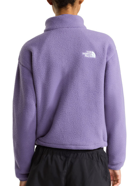 Full-Zip Fleece Women's Cardigan Purple