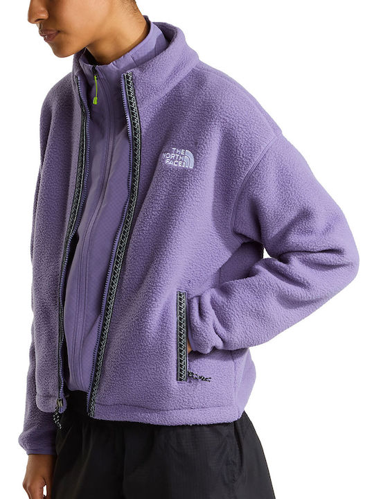 Full-Zip Fleece Women's Cardigan Purple