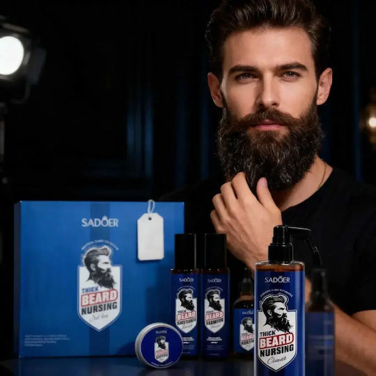 Thick Beard with Shampoo Conditioner Growth Oil Serum & Balm