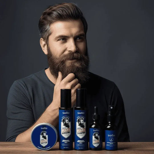 Thick Beard with Shampoo Conditioner Growth Oil Serum & Balm