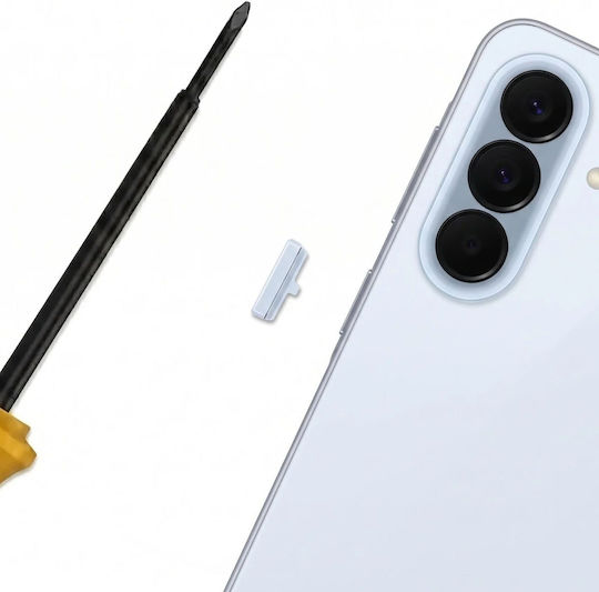 Оригинален бутон за включване/изключване Samsung Service Pack, съвместим със Samsung Galaxy A57 5G, светлосин