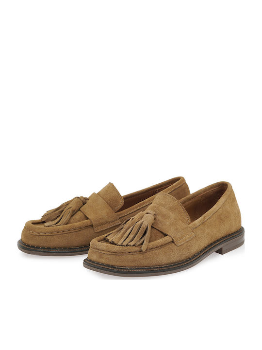 Suede Women's Loafers in Brown