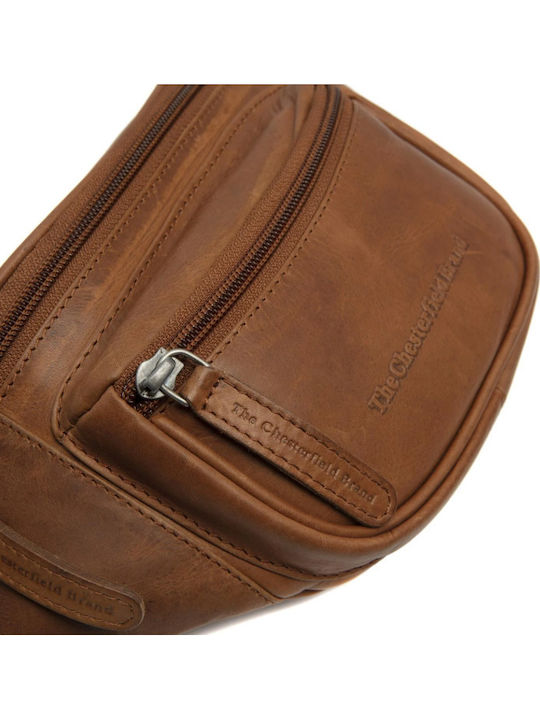 Herren Leder Gürteltasche Braun