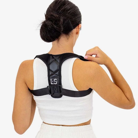 Line Sport Διορθωτής Στάσης Σώματος & Τιράντα Κύφωσης Πλάτης Αυχένα Μαύρος