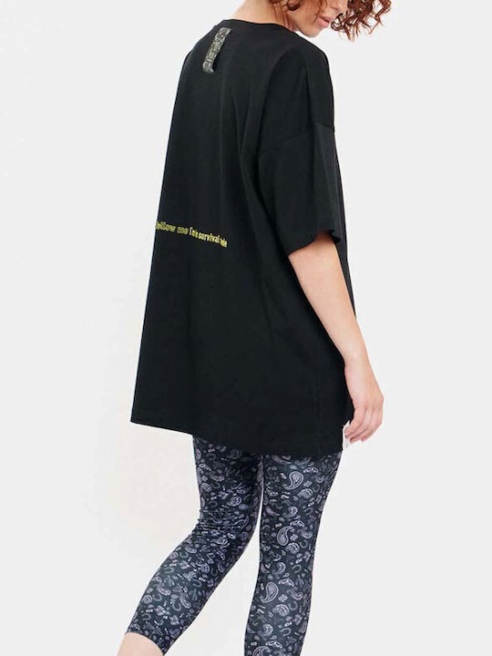 Damen-T-Shirt Schwarz