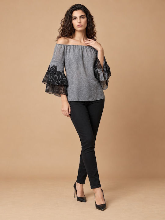 Women's Lace Blouse Black