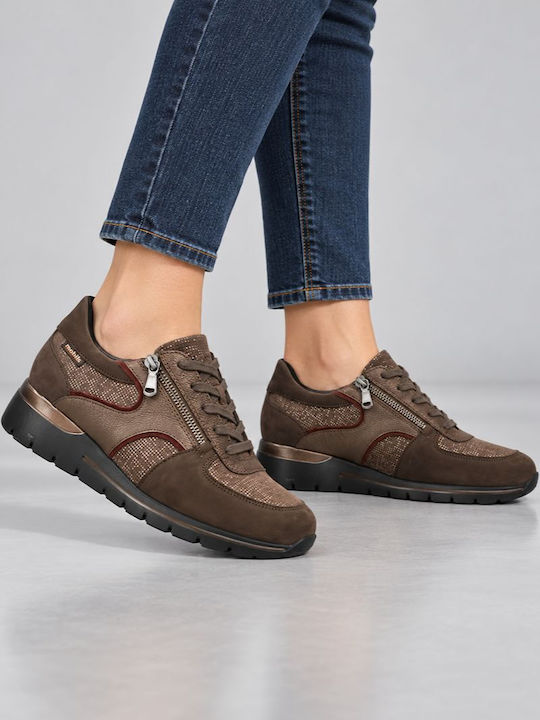 Γυναικεία Ανατομικά Sneakers Καφέ