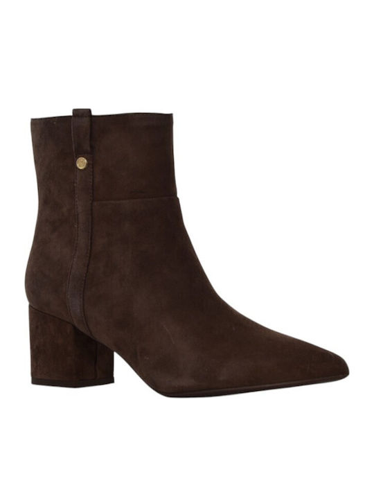 Brown Leather Women's Ankle Boots