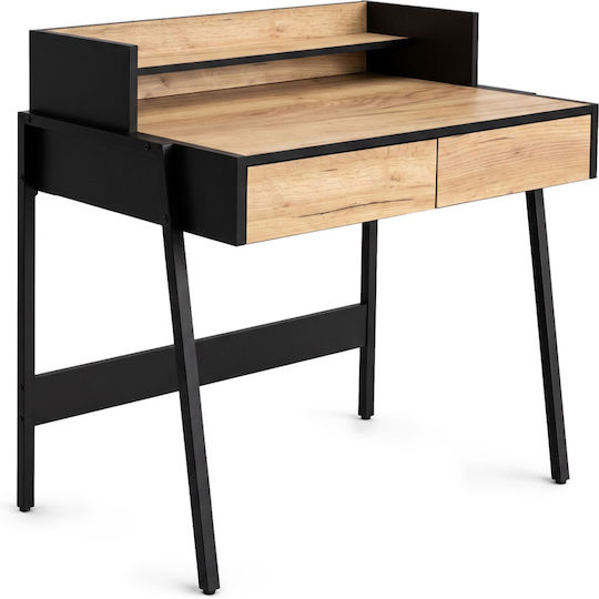 Birou Secretar Din Lemn Black Cu Picioare Metalice 78x48x95cm