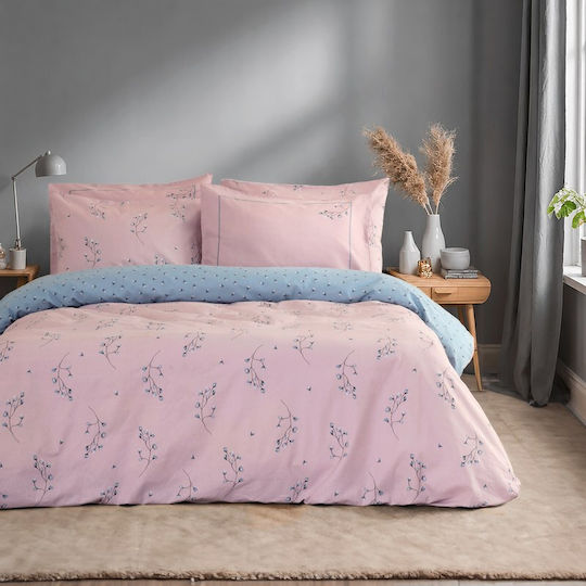 Nima Elisa Σετ Σεντόνια Υπέρδιπλα 240x260εκ. Pink-blue (4τμχ)