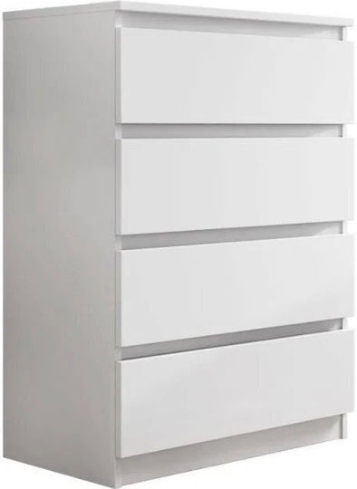 Juniper 4s Wooden Chest of Drawers with 4 Drawers White 70x40x100cm