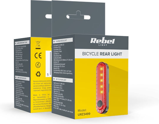 Rebel URZ3499 Lumină Spate pentru Bicicletă