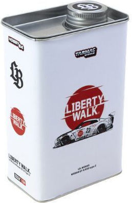 Nissan GT-R R35 LB Works Type 2 White Athlete X Oil Tin Can 2025 Model Car Scale 1:64 Asphalt