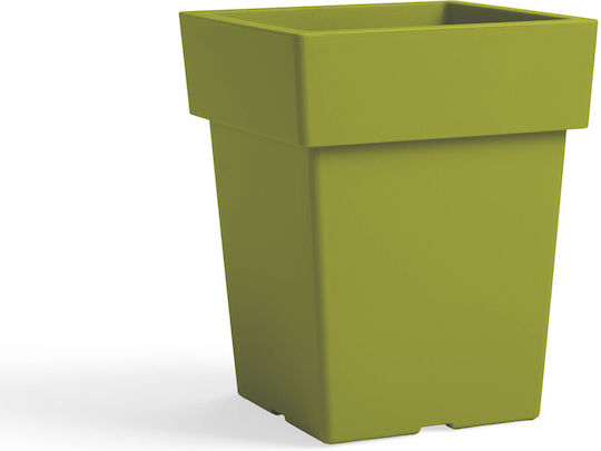 Flower Pot Tetp Linea 30lt-33x33x42h cm-green/yellow