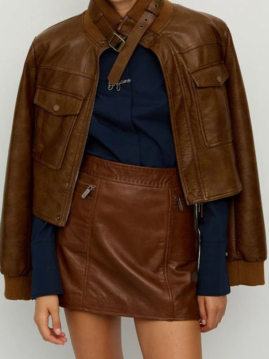 Damen-Bomberjacke Toffee